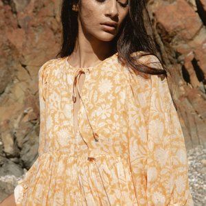 Kyra Midi Dress ~ Tangerine